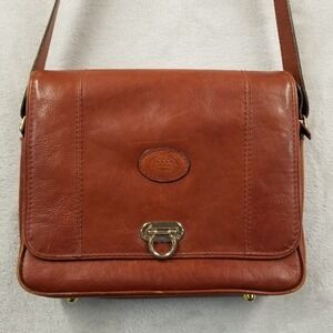 Vtg  MEB Collection‎ Crossbody Messenger Bag Brown Leather Handmade Turkey